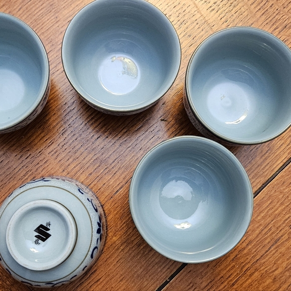 Vintage Nami Karakusa Sencha Tea Cups, 5. - Picture 2 of 4